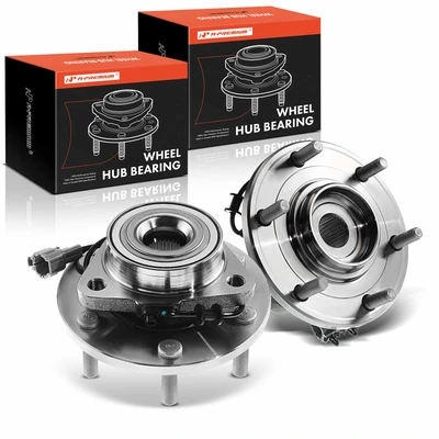 2 Pcs Front Wheel Bearing & Hub Assembly with ABS Sensor