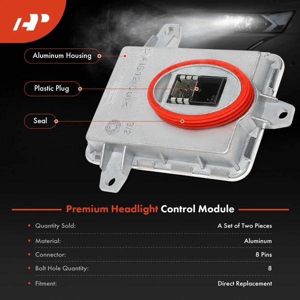 2 Pcs Front HID Headlight Lighting Ballast-Xenon for Chevy Cadillac Dodge