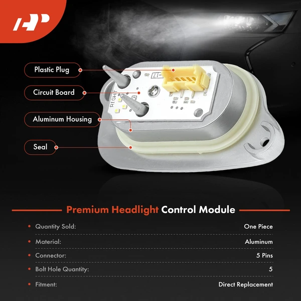 Front Passenger Xenon LED DRL Daytime Running Headlight Module for Audi A3 S3 2017-2020