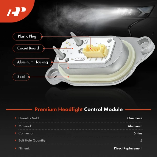 Front Driver Xenon LED DRL Daytime Running Headlight Module for Audi A3 S3 2017-2020