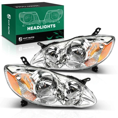 Front Halogen Headlights Assembly without Bulb
