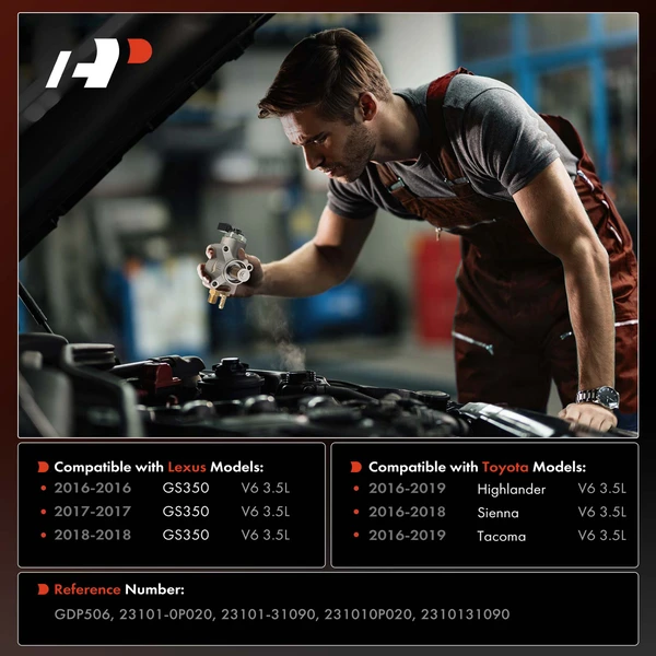 High Pressure Fuel Pump for Toyota Highlander Sienna Tacoma Lexus GS350 V6 3.5L