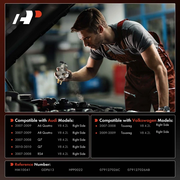 Passenger High Pressure Fuel Pump for Audi A6 Quattro 2007-2008 VW 4.2L