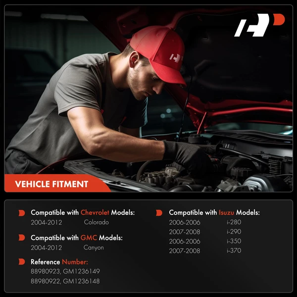 2 Pcs Front Driver & Passenger Hood Hinge for Chevy Colorado 2004-2012 GMC Isuzu