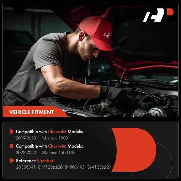 2 Pcs Front Driver & Passenger Hood Hinge for Chevy Silverado 1500 2019-2023