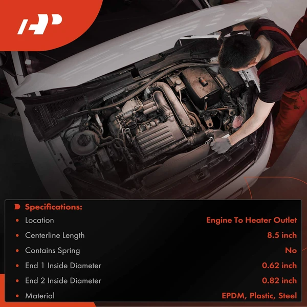 A-Premium APHHA072 HVAC Heater Hose Assembly Engine To Heater Outlet