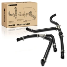 2 Pcs Inlet & Outlet HVAC Heater Hose with Clamps for 2009-2010 Lincoln Navigator