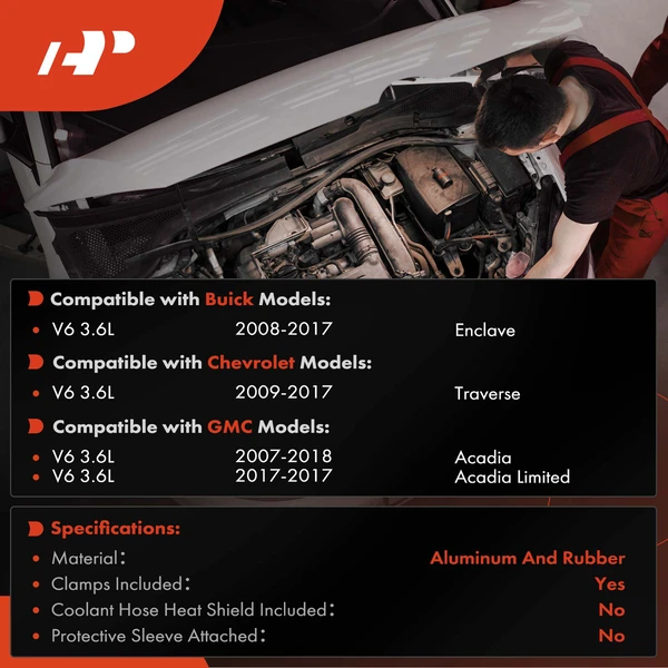 Outlet HVAC Heater Hose for Chevrolet Traverse 2009-2017 GMC Acadia Buick Enclave