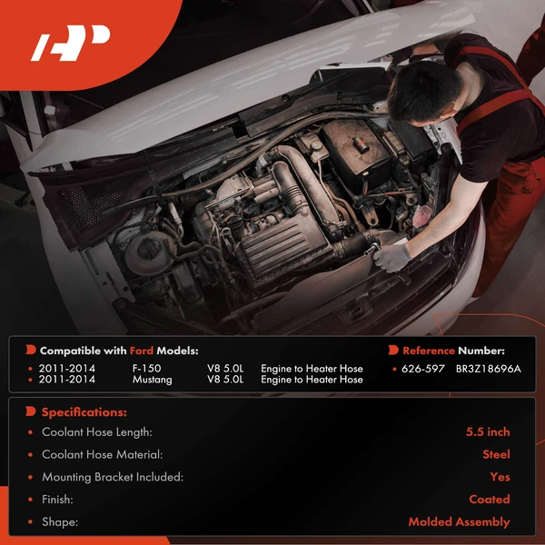 Engine HVAC Heater Hose Assembly for Ford F-150 Mustang 2011-2014 V8 5.0L