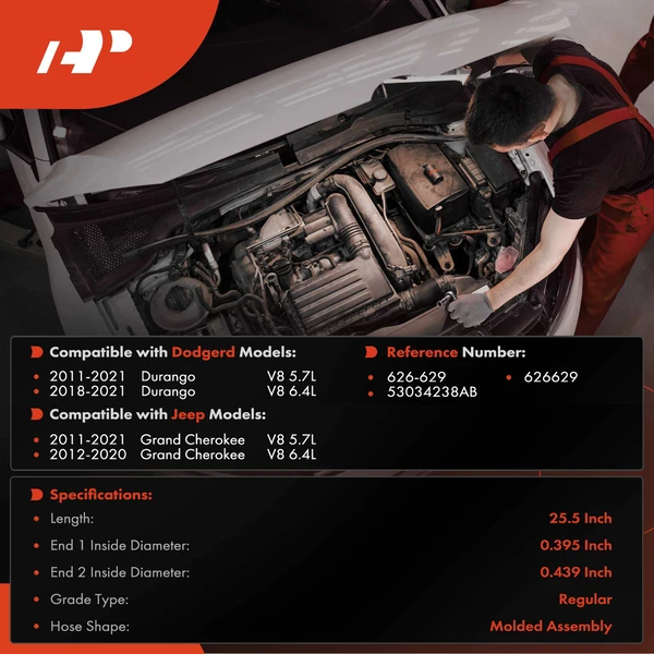 HVAC Heater Hose Assembly Radiator Hose for Jeep Grand Cherokee Dodge Durango