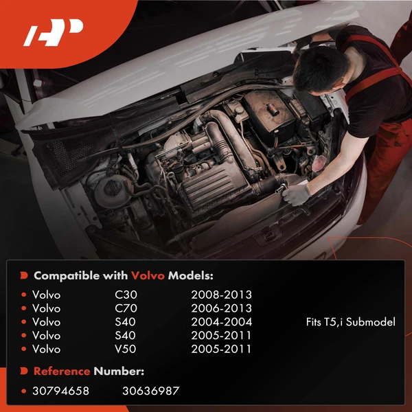 Rear Outlet Heater Hose Assembly for Volvo C30 2008-2013 C70 2006-2013 S40 V50