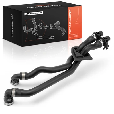 Rear HVAC Heater Hose Assembly with Clamps