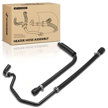 2 Pcs Inlet & Outlet HVAC Heater Hose with Clamps for 1999-2013 GMC Sierra 1500
