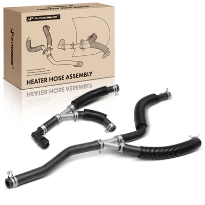 2 Pcs HVAC Heater Hose Assembly