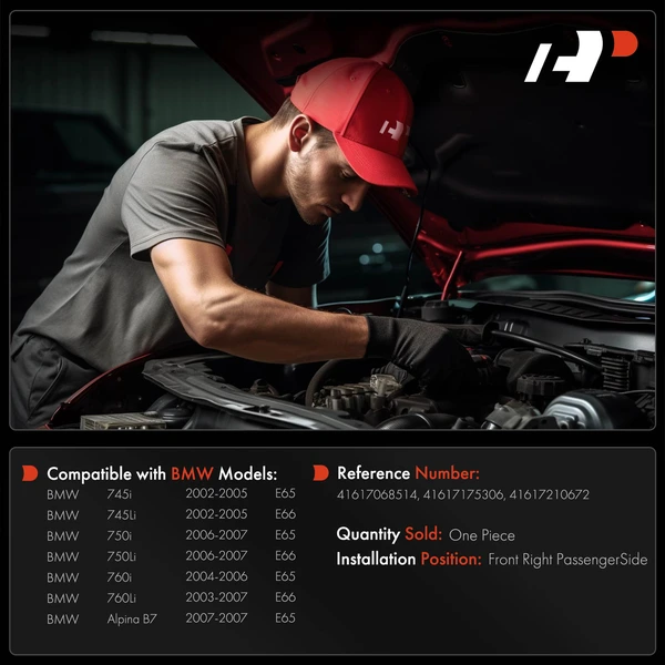 Front Passenger Hood Hinge for BMW 745i 745Li 750i 750Li 760i 760Li Alpina B7