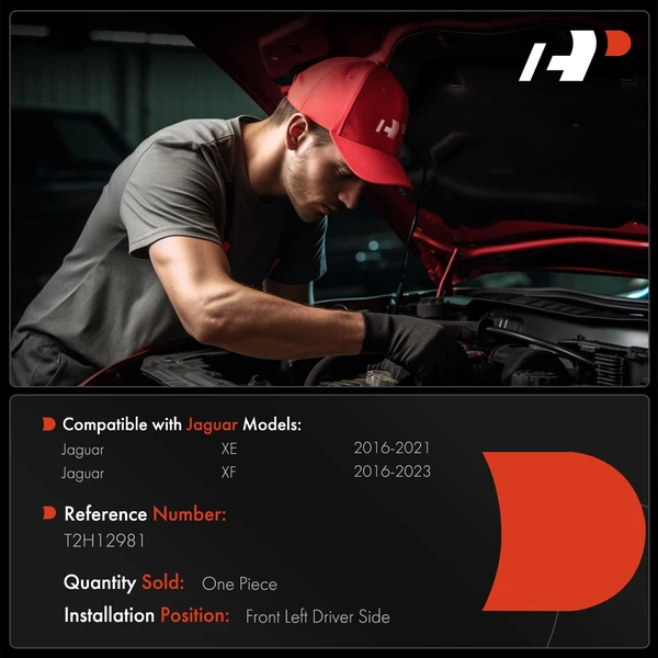 Front Driver Hood Hinge for Jaguar XF 2016-2023 XE 2016-2021