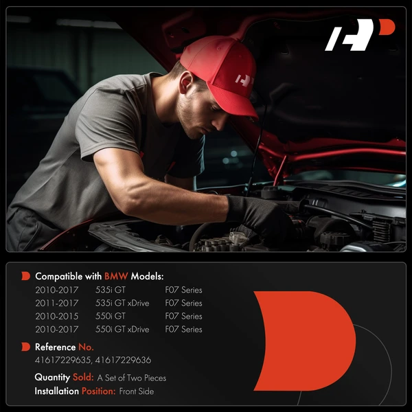 2 Pcs Driver & Passenger Hood Hinge for BMW F07 535i GT 550i GT xDrive 2010-2017 550i GT