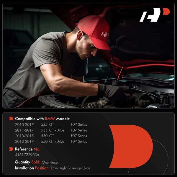 Front Passenger Hood Hinge for BMW F07 535i GT 550i GT 535i GT xDrive 2010-2017