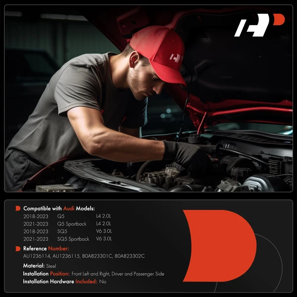 2 Pcs Hood Hinge for Audi Q5 SQ5 2018-2023 Q5 Sportback SQ5 Sportback 2.0L 3.0L