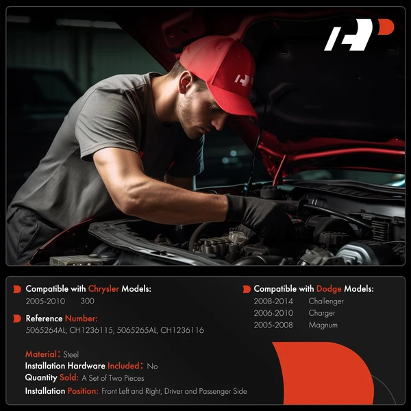 A-Premium APHHI241TW Hood Hinge Front Driver & Passenger