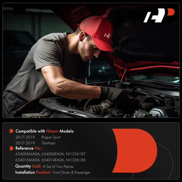 2 Pcs Front Hood Hinge for Nissan Rogue Sport Qashqai 2017-2019