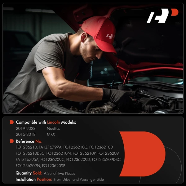 2 Pcs Driver & Passenger Hood Hinge for MKX 2016-2018 Nautilus 2019-2023