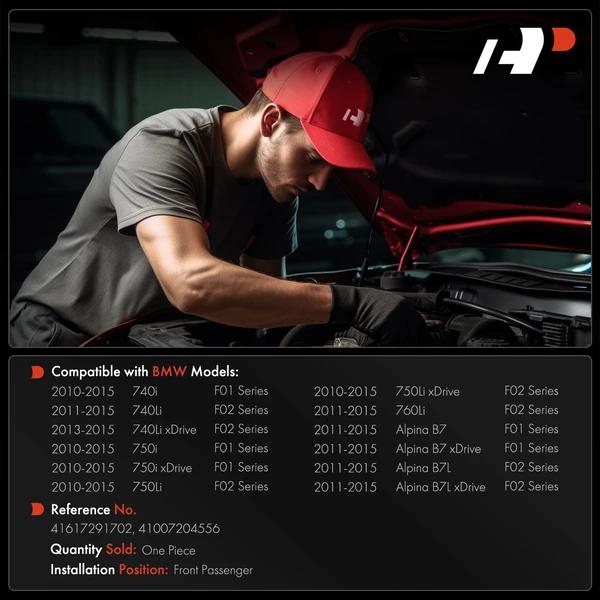 Passenger Hood Hinge for BMW F01 740i 750i F02 760Li Alpina B7L 2010-2015