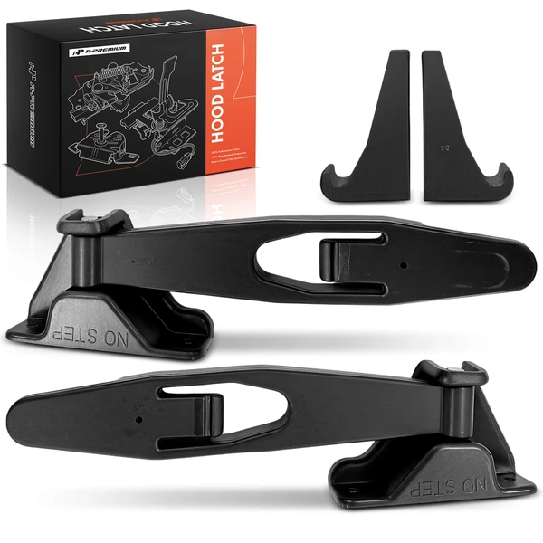 2 Pcs Front Driver & Passenger Hood Latch with Catch Assy for Freightliner Columbia 2003-2008