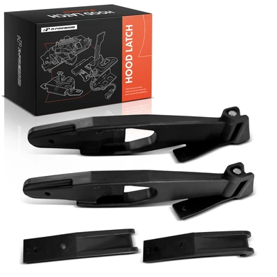 2 Pcs Driver & Passenger  Black Hood Latch