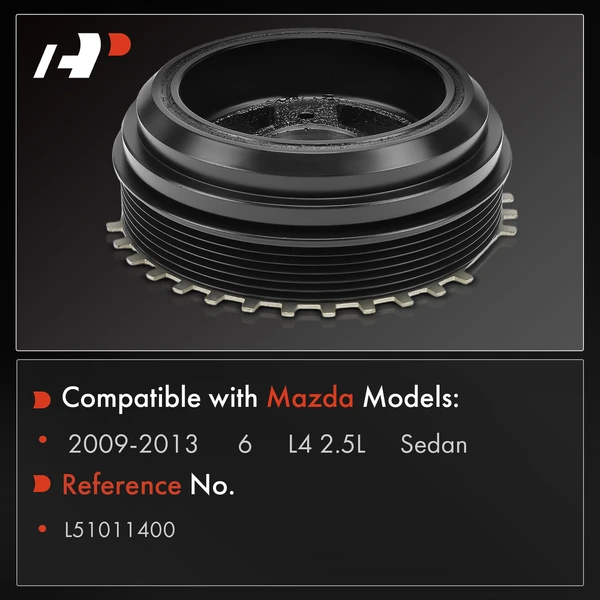 Engine Crankshaft Pulley for Mazda 6 2009-2013 L4 2.5L