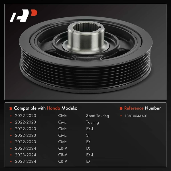 Crankshaft Pulley for Honda Civic 2022-2023 CR-V 2023-2024 1.5L 2.0L