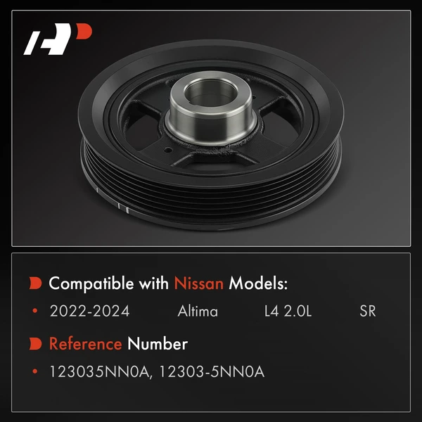 Crankshaft Pulley for Nissan Altima SR 2022-2024 L4 2.0L Sedan