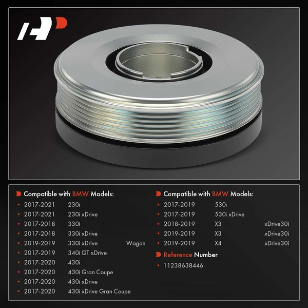 Crankshaft Pulley for BMW F22 F30 G20 F23 F34 F32 F36 G30 G01 G02 230i xDrive