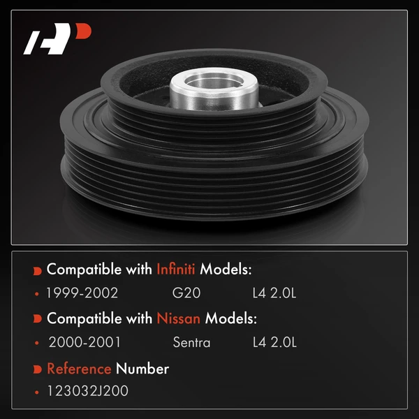 Engine Harmonic Balancer for Nissan Sentra 2000-2001 INFINITI G20 1999-2002 2.0L