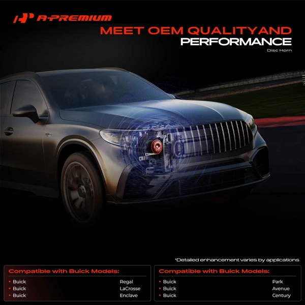 Disc Horn for Buick Enclave LaCrosse Regal Park Avenue Century 430 Hz 12 V 4 A