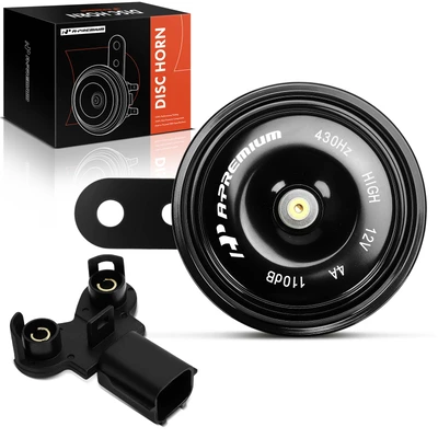 76.5 mm Black Metal Disc Horn with 1 Connector