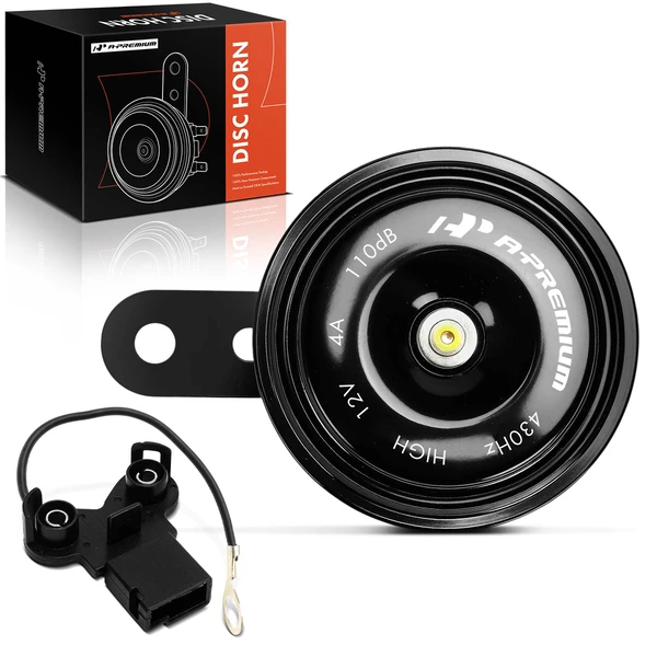 76.5 mm Black Metal Disc Horn with 1 Connector for Toyota Camry RAV4 Corolla Prius