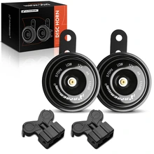 2 Pcs 76.5mm ABS Plastic Disc Horn with 2 Connectors