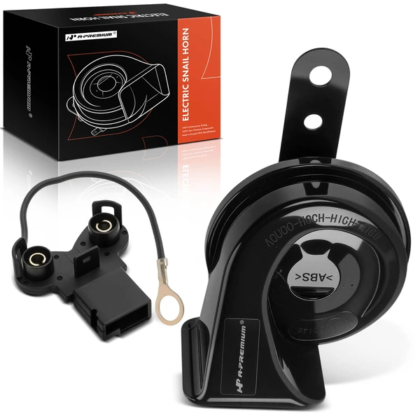 80 mm Black ABS Plastic Snail Horn with 1 Connector for Toyota Camry RAV4 Corolla