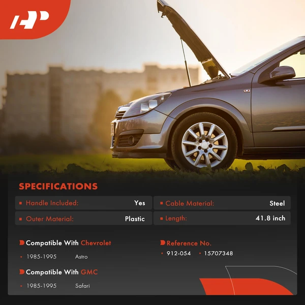 Hood Release Cable with Handle for Chevrolet Astro GMC Safari 1985-1995 2.5L 4.3L