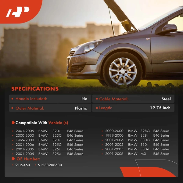 A-Premium APHRC038 Hood Release Cable