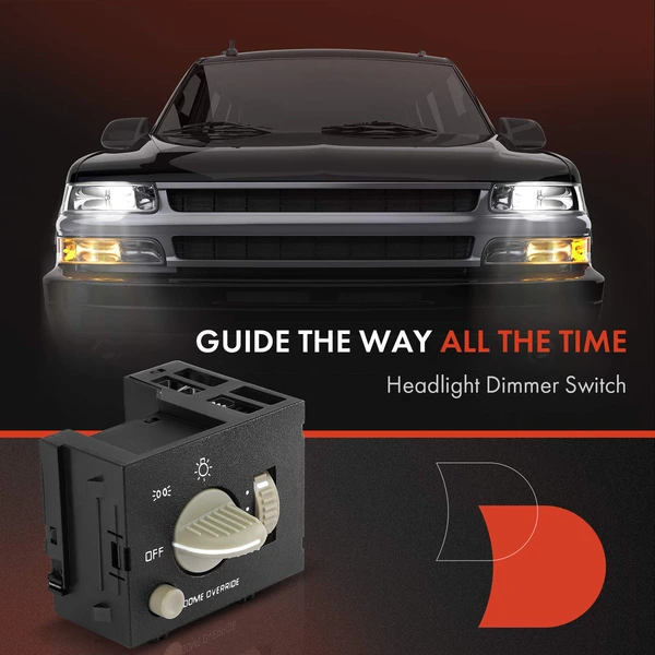 Dash Mounted Dimmer Headlight Switch for Chevy GMC C1500 2500 3500 Pickup 95-00