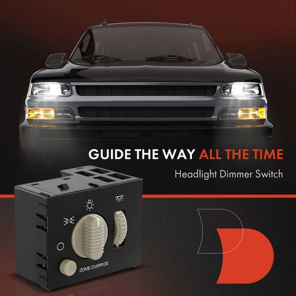 Headlight Dimmer Switch for Chevy GMC Sierra Silverado 1500 2500 1999-2002 Yukon