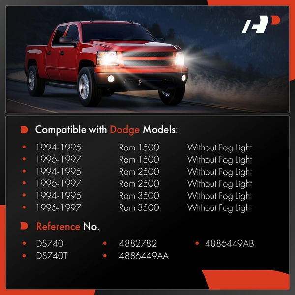 Headlight Switch for Dodge Ram 1500 Ram 2500 Ram 3500 1994-1997