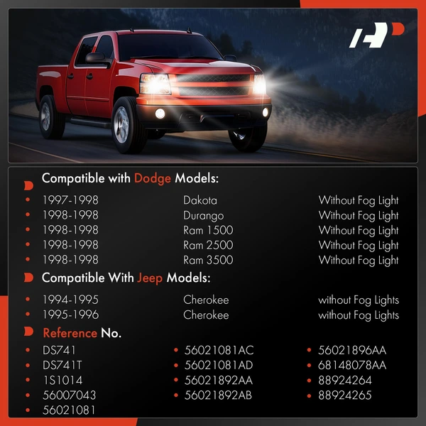 Headlight Switch for Jeep Cherokee 1994-1996 Dodge Durango Dakota Ram 1500 2500