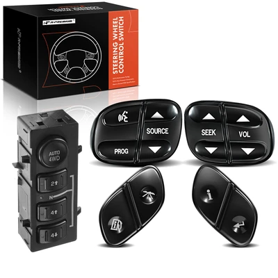 2 Pcs 4x4 Automatic AWD Selector Switch & Headlight Switch for Chevy Silverado GMC Sierra