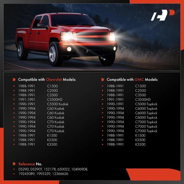 Headlight Switch for Chevy GMC C K 1500 2500 3500 1988-1991 Plastic