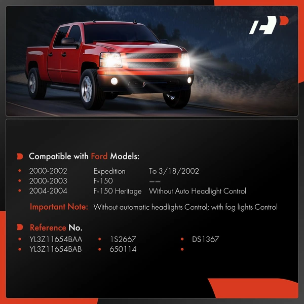 Headlight Switch for Ford F-150 2000-2003 F-150 Heritage Expedition 2000-2002