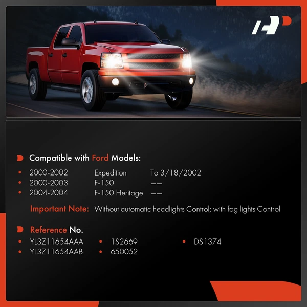 Headlight Switch for Ford F-150 F-150 Heritage 2004 Expedition 2000-2002