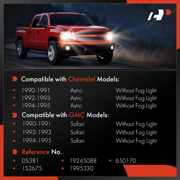 Headlight Switch for Chevrolet Astro GMC Safari 1990-1995